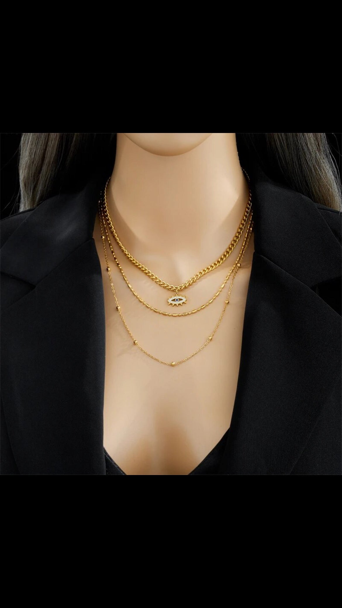 Golden Evil Eye Necklace