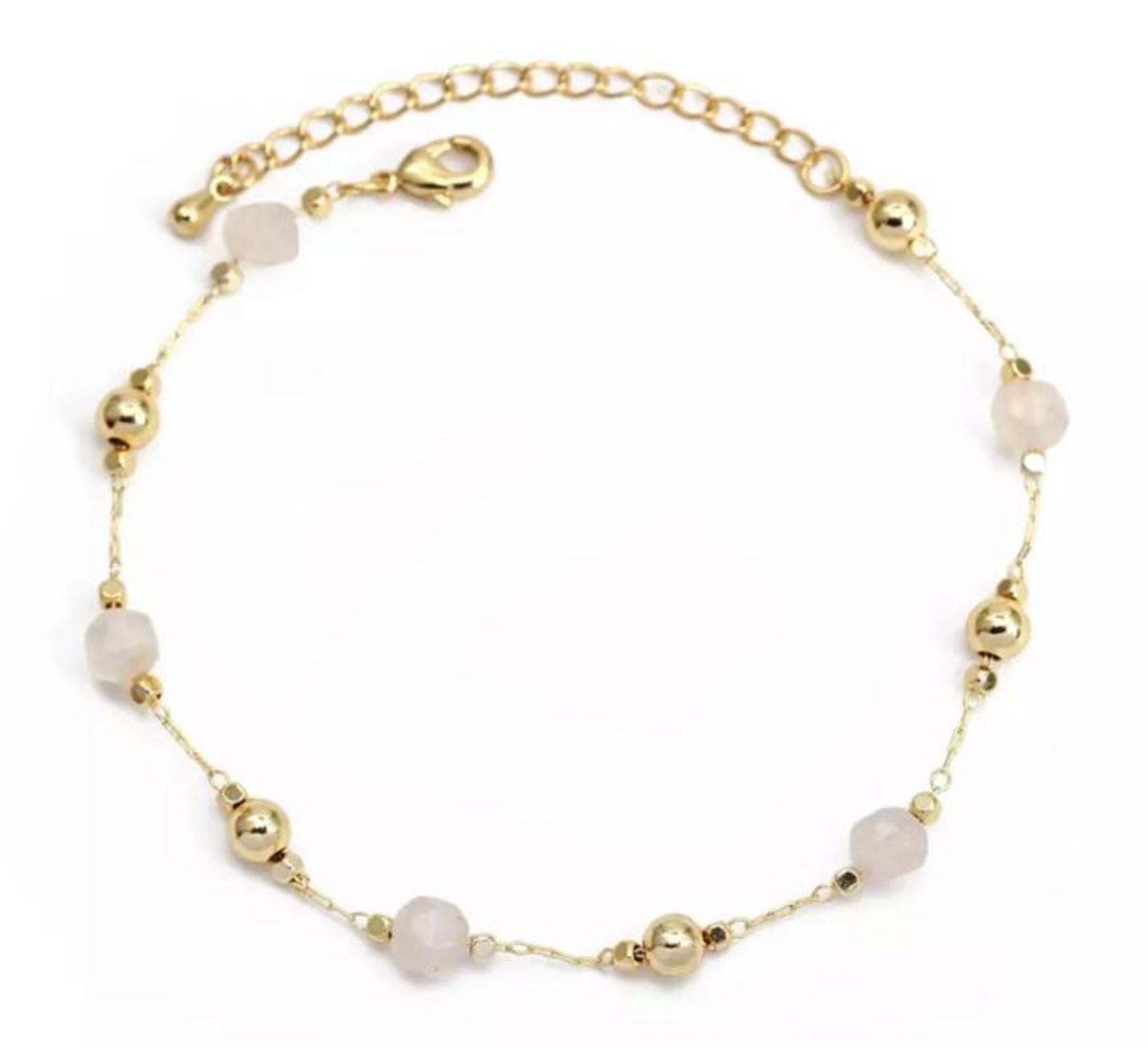 Rose Quartz Charms Bracelet