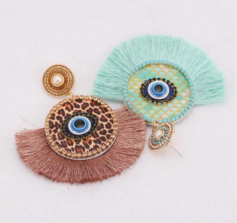 Evil Eye Tassel Earrings Collection 3