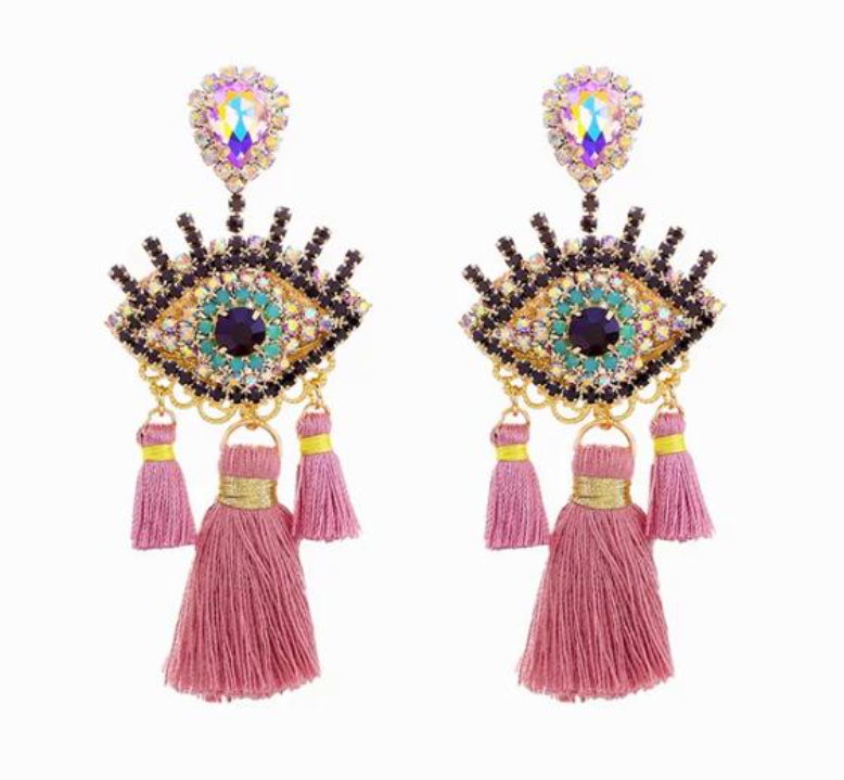 Evil Eye Tassel Earrings Collection 4