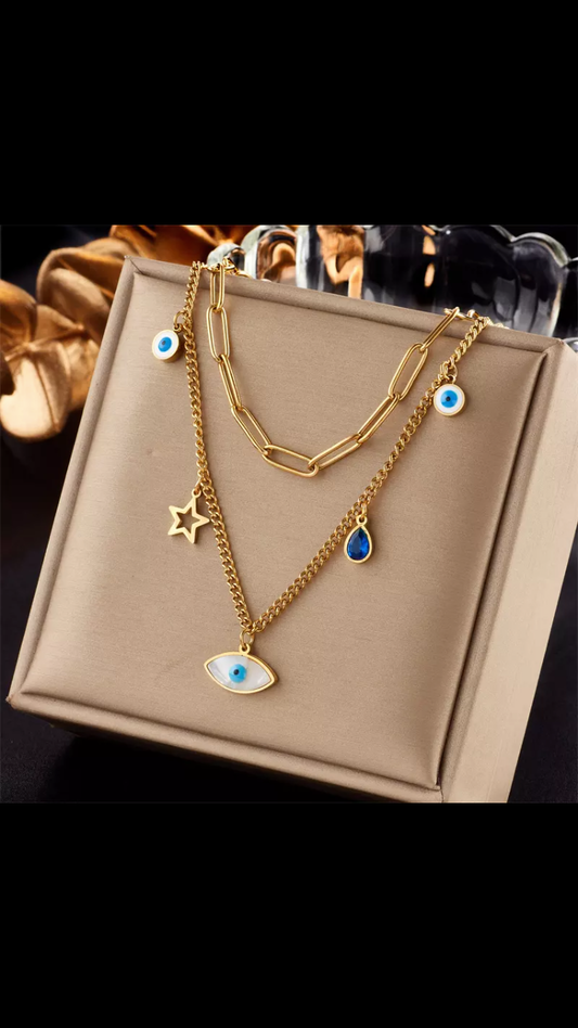Choker with Evil Eye Charm