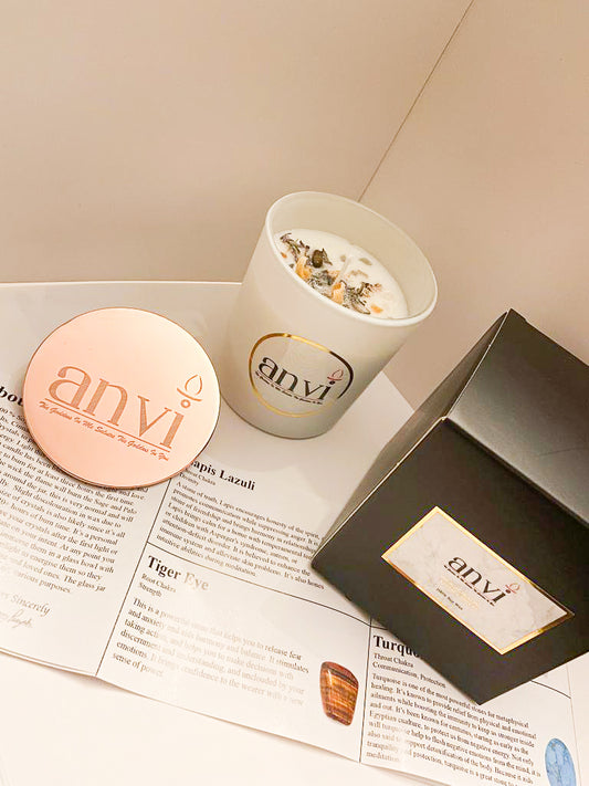 7 Chakra Healing Crystal Candle